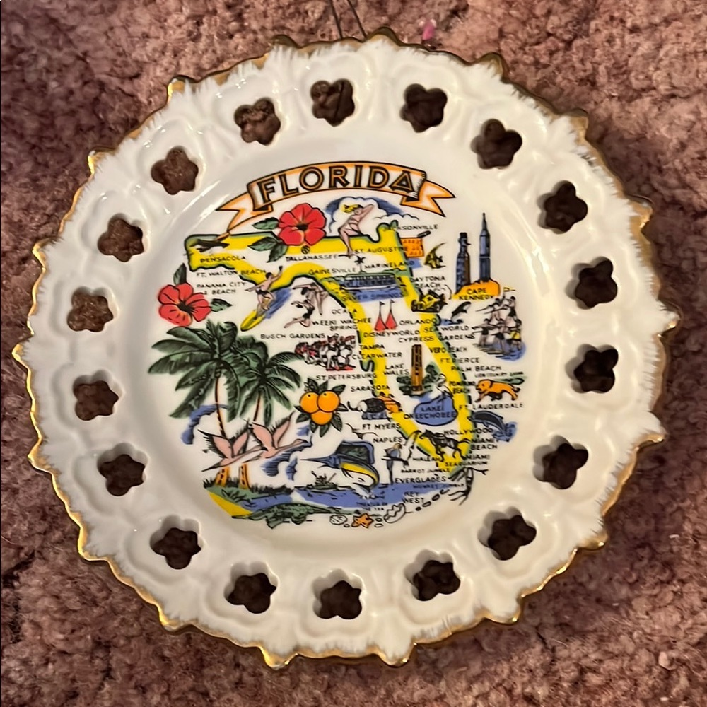 Florida Souvenir Decorative Plate